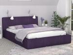 Luxusná posteľ FLORIDA 120x200 s kovovým zdvižným roštom FIALOVÁ